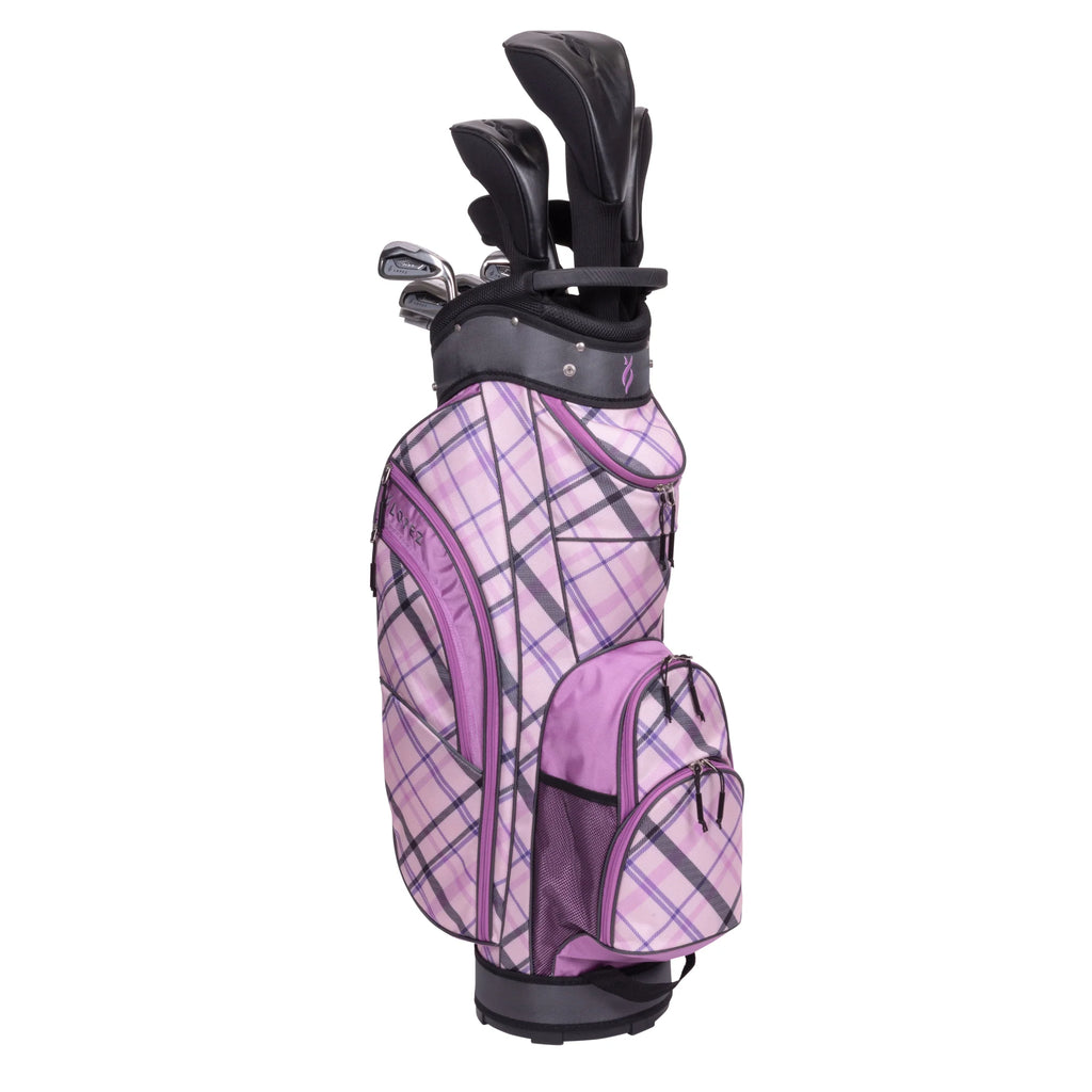 Nancy Lopez  Erinn 18-Piece Cart Bag Package Set - Purple Plaid