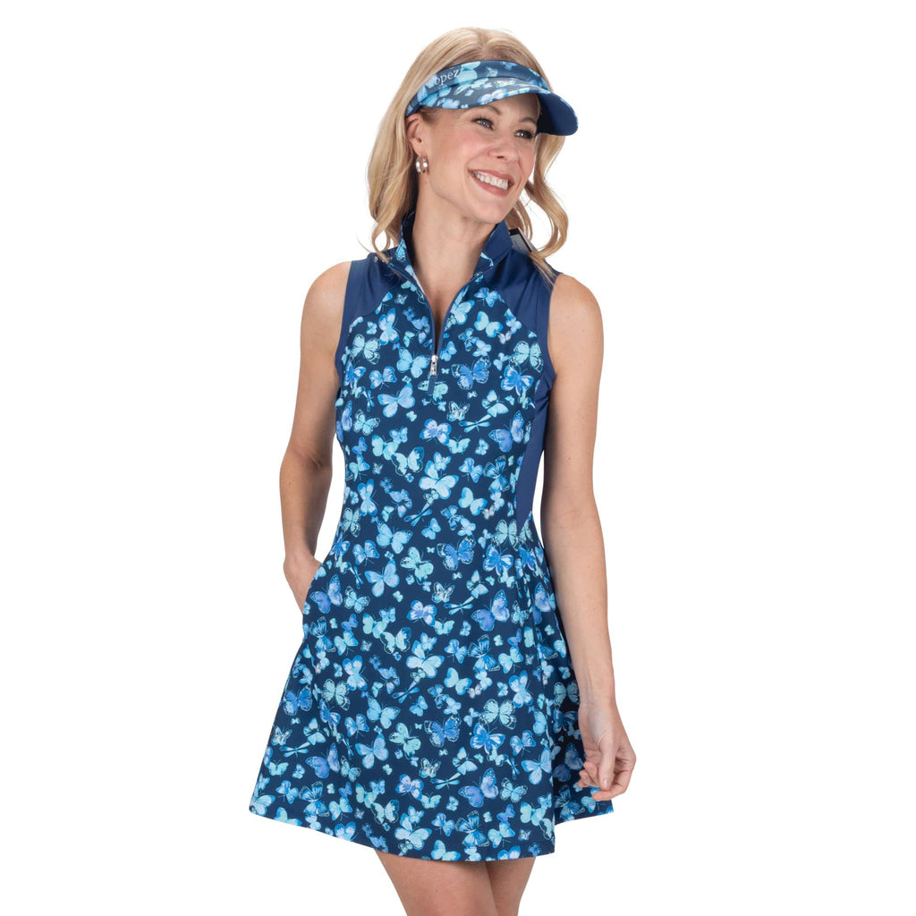 Nancy Lopez  Butterfly Dress Navy Multi