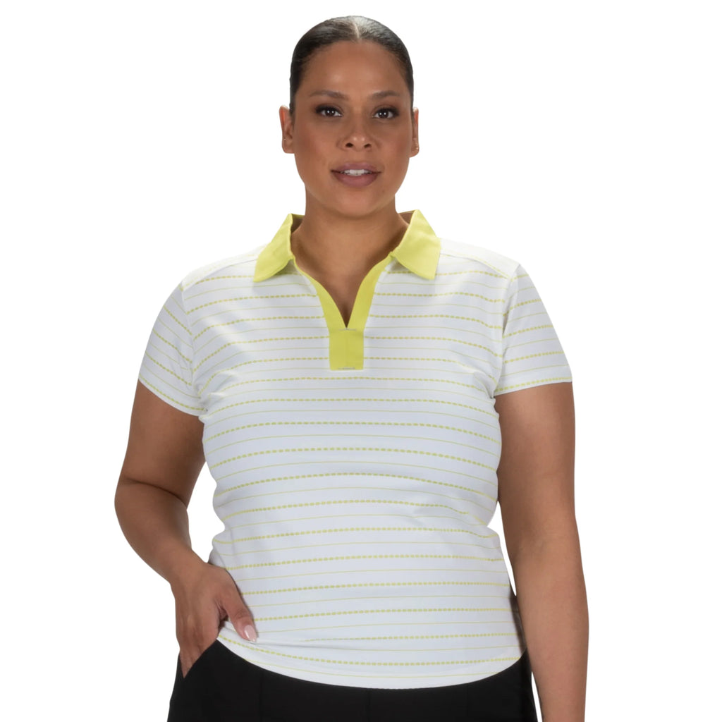 Nancy Lopez  Point Short Sleeve Polo Plus Cacti Multi