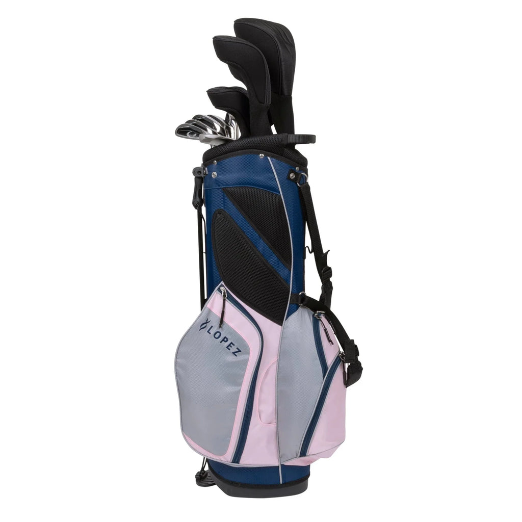 Nancy Lopez  Ashley 18-Piece Stand Bag Package Set - Navy/Blush