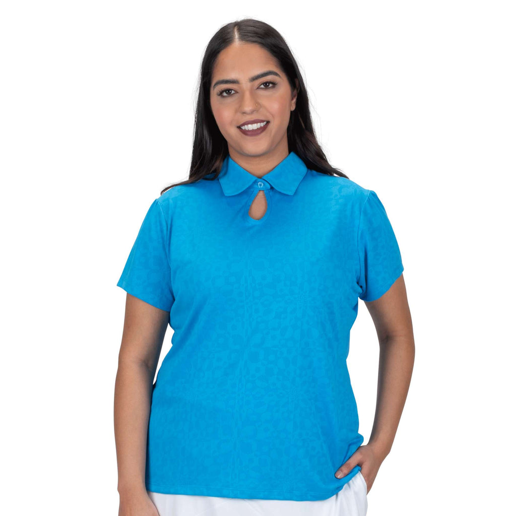 Nancy Lopez  Swagger Short Sleeve Polo Plus Aster