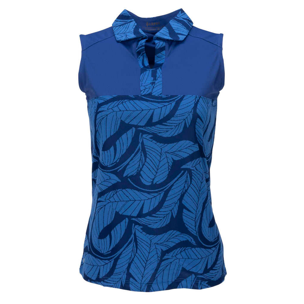 Nancy Lopez  Havana Sleeveless Polo Navy