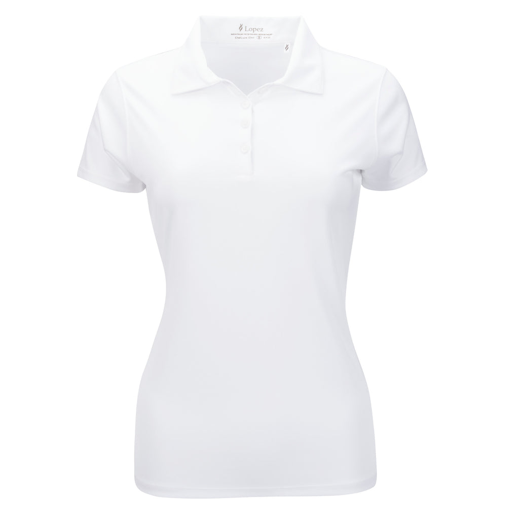 Nancy Lopez Golf Legacy Short Sleeve Polo Plus - White