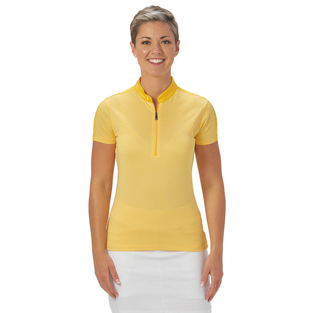 Nancy Lopez Golf Flex Short Sleeve Polo - Daffodil
