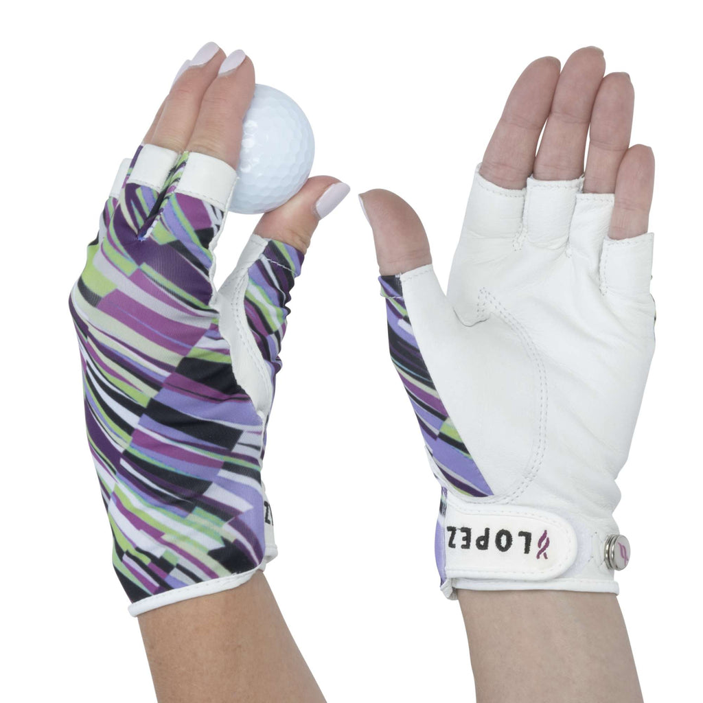 Nancy Lopez Golf Half Finger Rhythm Glove Left Hand / Large