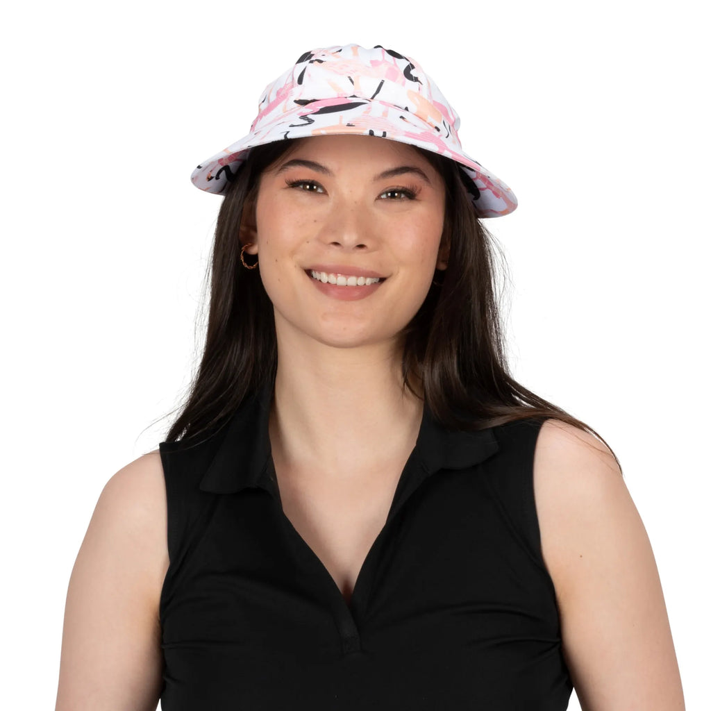 Nancy Lopez  Pixie Hat White/Black Multi (Flamingo Print)