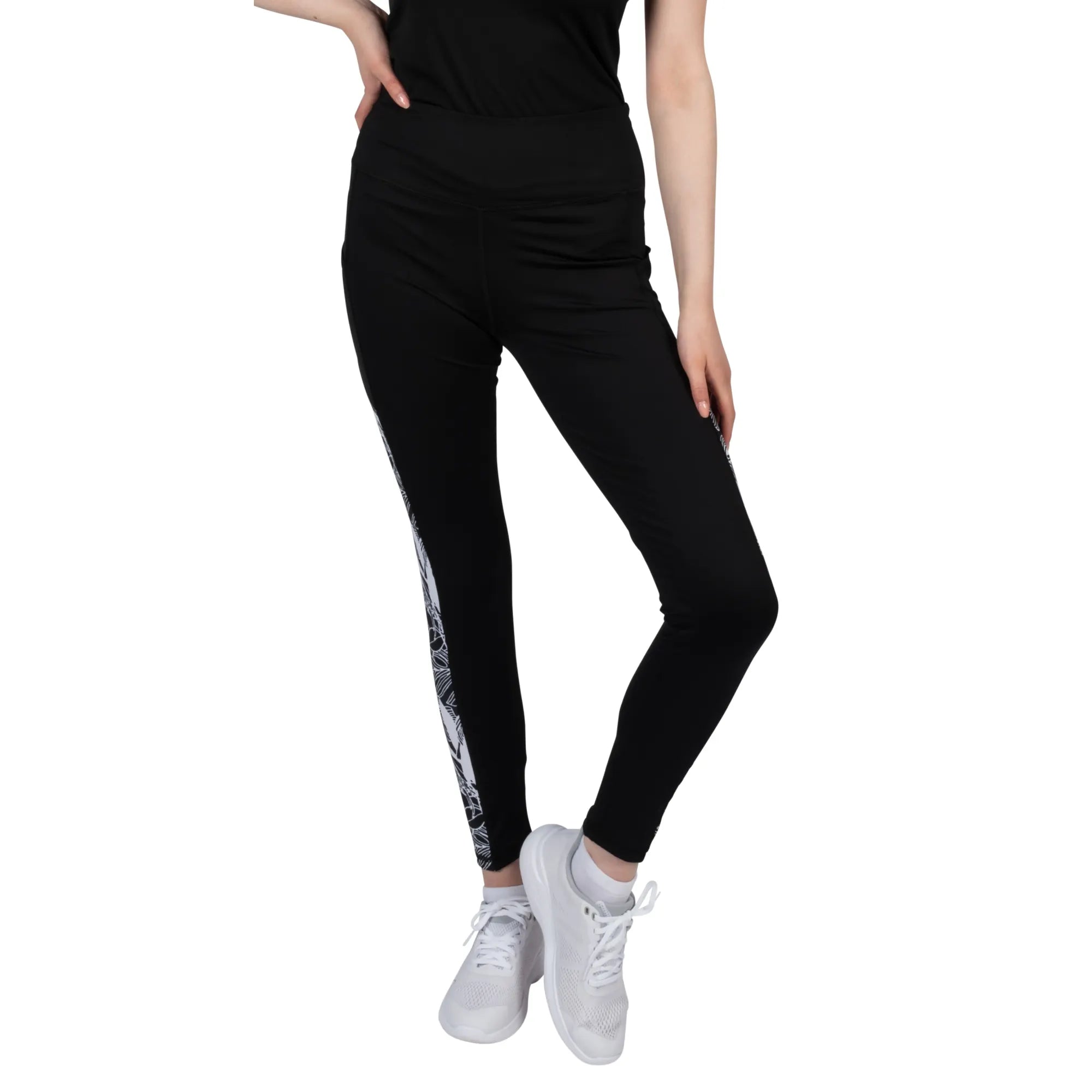 Being Runner gym pants women / leggings combo for women (Black Side Long  Strip & Black 4
