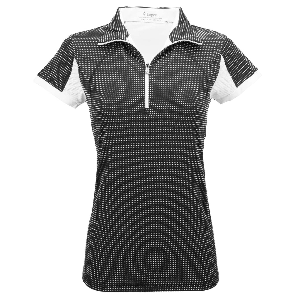 Nancy Lopez Zone Short Sleeve Polo Plus - Black
